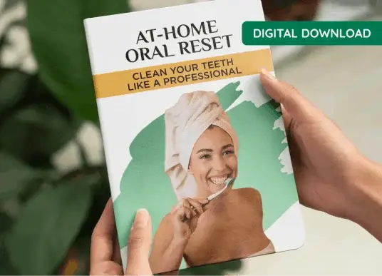 Digital download bonus eBook cover for at-home professional dental care.
